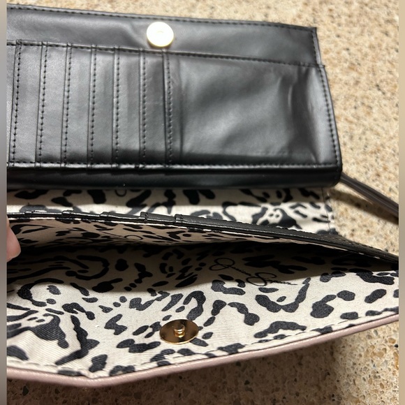 Jessica Simpson wallet, blush pink faux pebble leather . Animal print inside. - Picture 9 of 11